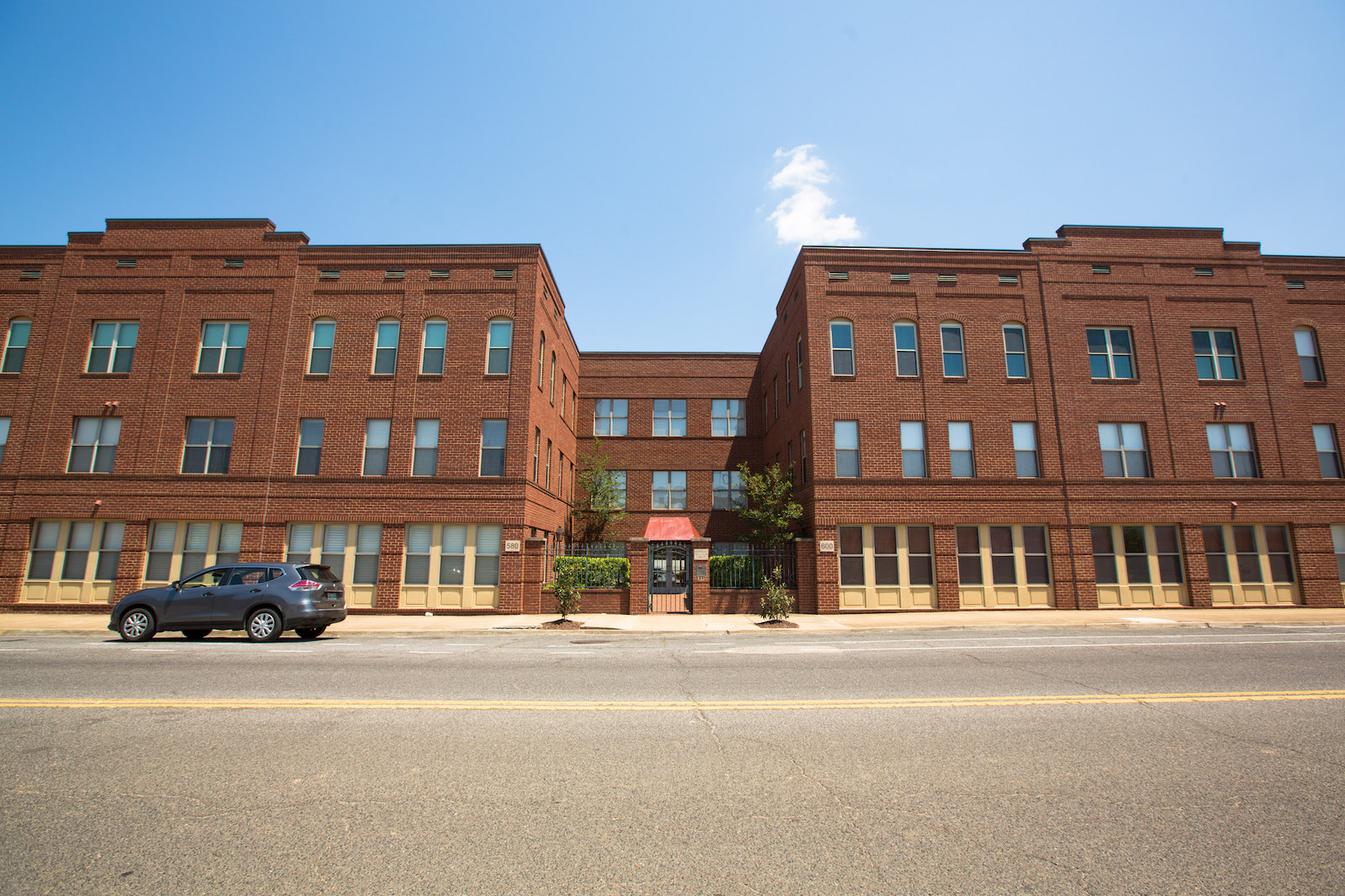 Wide shot of Central station lofts